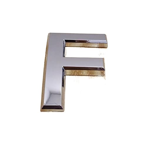 Hausnummer 3,5 cm/5 cm/7 cm/10 cm 0123456789 Moderne Silberplakette Hausnummer Hotel Türnummer Adresse Ziffern Aufkleber Schild Kunststoff(Letter F,3.5cm) von ZHAOQIN
