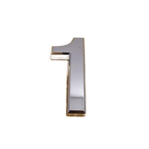 Hausnummer 3,5 cm/5 cm/7 cm/10 cm 0123456789 Moderne Silberplakette Hausnummer Hotel Türnummer Adresse Ziffern Aufkleber Schild Kunststoff(Number 1,7cm) von ZHAOQIN