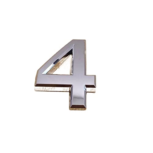 Hausnummer 3,5 cm/5 cm/7 cm/10 cm 0123456789 Moderne Silberplakette Hausnummer Hotel Türnummer Adresse Ziffern Aufkleber Schild Kunststoff(Number 4,7cm) von ZHAOQIN