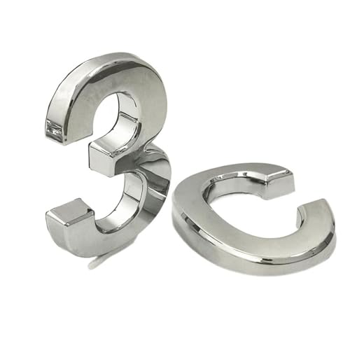 Hausnummer 3,5 cm/5 cm/7 cm/10 cm 0123456789 Moderne Silberplakette Hausnummer Hotel Türnummer Adresse Ziffern Aufkleber Schild Kunststoff(Remark,5cm) von ZHAOQIN