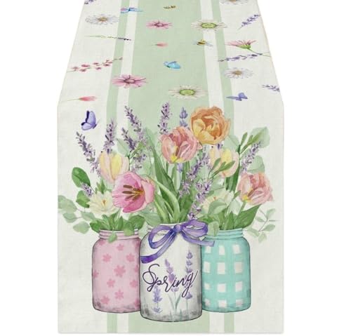Tischläufer Modern Tischläufer, saisonale Frühlingsdekoration for Küche und Esstisch for Zuhause, Party-Dekor, 30,5 x 180,3 cm(4) von ZHAOQIN