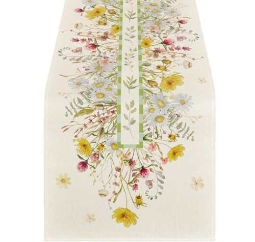 Tischläufer Modern Tischläufer mit Blumenmotiv „Lavendel“ for den Sommer, saisonale Feiertage, Dekoration for Küchen- und Esstisch for Zuhause, Partys im Innenbereich, 33 x 182,9 cm(5) von ZHAOQIN
