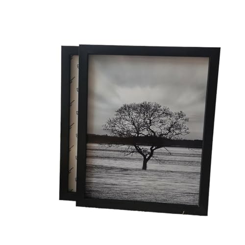 ZHAOQIN Bilderrahmen 2 Stück Holz-Fotorahmen for die Bilderwand 10 x 15 15 x 20 20 x 25 A4 Bilderrahmenständer for Bilder Fotodekor Gedenkgeschenk(Black Wood Grain,12.7X17.8cm 5X7inch) von ZHAOQIN