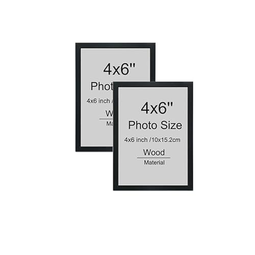 ZHAOQIN Bilderrahmen 2 stücke Schwarz Bilderrahmen A4 15X20/9X13/10X15/13X18CM Holz Foto Rahmen Ohne Matte Dokument Rahmen Wand Hängen Desktop(2PCS Black 10x15cm) von ZHAOQIN