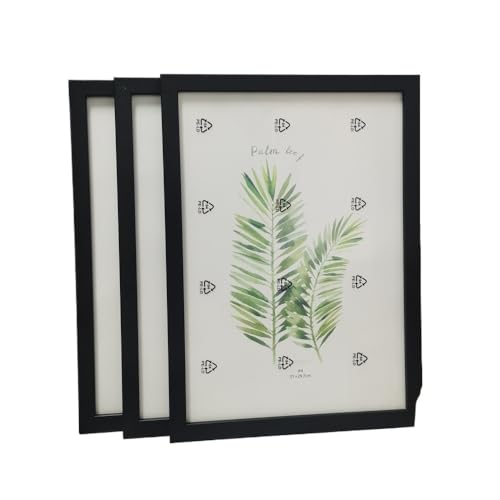 ZHAOQIN Bilderrahmen 3 Stück Holz-Fotorahmen for die Bilderwand 10 x 15 15 x 20 20 x 25 A4 Bilderrahmenständer for Bilder Fotodekor Gedenkgeschenk(Black Frame,9X13cm 3.5X5in) von ZHAOQIN