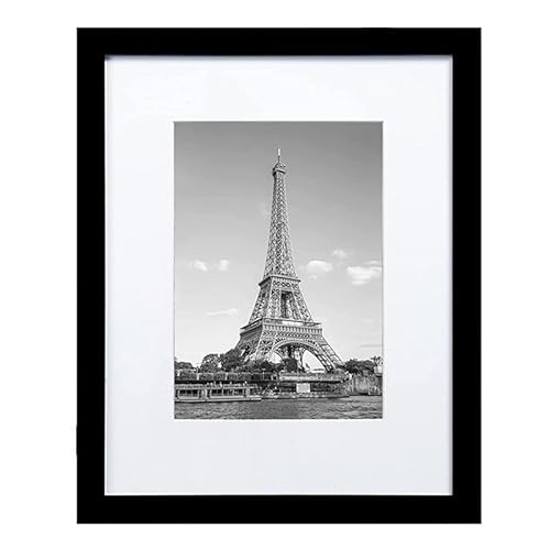 ZHAOQIN Bilderrahmen 5x7/8x10/11x14 Bilderrahmen Display Bilder Multi Fotorahmen Collage for Wand Tischplatte Display Fotoalbum Dekoration(Black with Mat,5X7 1 pcs) von ZHAOQIN