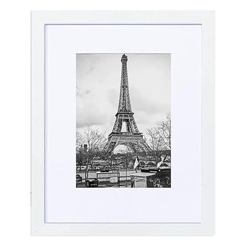 ZHAOQIN Bilderrahmen 5x7/8x10/11x14 Bilderrahmen Display Bilder Multi Fotorahmen Collage for Wand Tischplatte Display Fotoalbum Dekoration(White with Mat,5X7 1 pcs) von ZHAOQIN