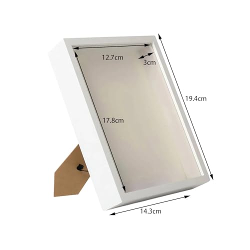 ZHAOQIN Bilderrahmen Fotorahmen Holz DIY Shadow Box Rahmen Getrocknete Blumen Vitrine for Blumen Tickets Dekor Bilderrahmen Tiefer Rahmen(Yellow,8 inch) von ZHAOQIN