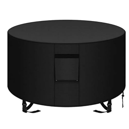 ZHAOQIN GartenmöBel Abdeckung Runder Tisch- und Stuhlbezug-Set, Möbelbezug, Garten, wasserdicht, Outdoor-Freizeitmöbel, Staubschutz(Noir,178x58cm) von ZHAOQIN