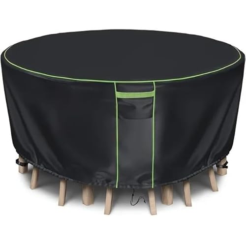 ZHAOQIN GartenmöBel Abdeckung Wasserdichtes Outdoor-Schreibtisch-Set, rundes Gartenmöbel-Set, Innenhof-Schreibtisch-Set, Outdoor-Mahlzeiten-Set, Allwetterschutz(72 x28inch) von ZHAOQIN