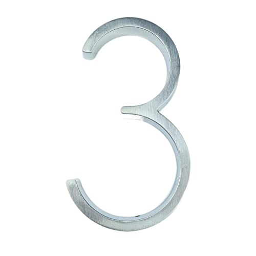 ZHAOQIN Hausnummer 12 cm Silber Hausnummern Signage0-9 Alphabet Buchstaben 5 Zoll.Numeros Haustürnummer Außenadresse(3) von ZHAOQIN