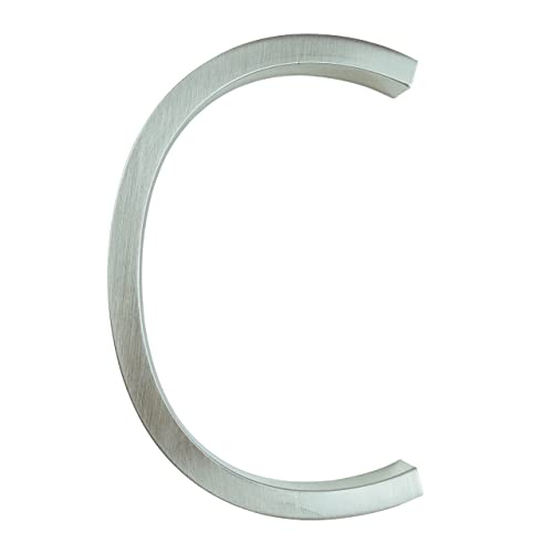 ZHAOQIN Hausnummer 12 cm Silber Hausnummern Signage0-9 Alphabet Buchstaben 5 Zoll.Numeros Haustürnummer Außenadresse(C) von ZHAOQIN