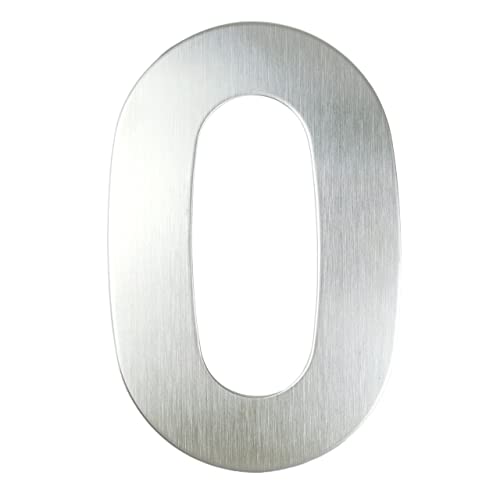 ZHAOQIN Hausnummer 15 cm Hausnummer Schild #0-9 Outdoor Silber 6 Zoll. Türnummernschild Home Address Signage(0) von ZHAOQIN