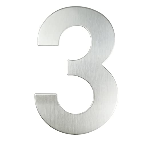 ZHAOQIN Hausnummer 15 cm Hausnummer Schild #0-9 Outdoor Silber 6 Zoll. Türnummernschild Home Address Signage(3) von ZHAOQIN