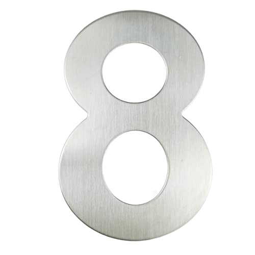 ZHAOQIN Hausnummer 15 cm Hausnummer Schild #0-9 Outdoor Silber 6 Zoll. Türnummernschild Home Address Signage(8) von ZHAOQIN