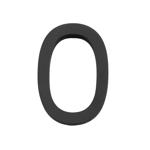 ZHAOQIN Hausnummer 152 mm schwimmende Hausnummern-Straßenschild-Schilder for den Außenbereich, große Schwarze Acryl-Türnummern for Wohnungshof-Briefkasten 0-9(Number 0) von ZHAOQIN