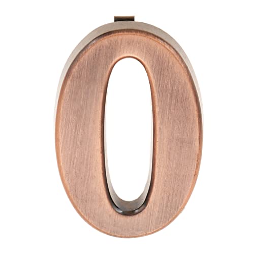 ZHAOQIN Hausnummer 3/4-stellige Hausnummer Türschild Imitat Metallschild Kunststoff Außen Briefkasten Hotel Apartment 0-9 mit Selbstklebendem Aufkleber(0) von ZHAOQIN