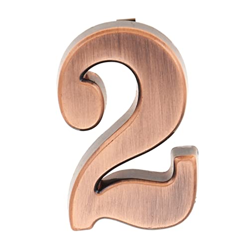 ZHAOQIN Hausnummer 3/4-stellige Hausnummer Türschild Imitat Metallschild Kunststoff Außen Briefkasten Hotel Apartment 0-9 mit Selbstklebendem Aufkleber(2) von ZHAOQIN