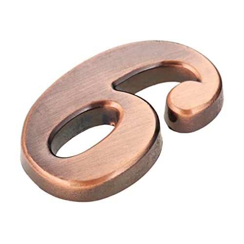 ZHAOQIN Hausnummer 3/4-stellige Hausnummer Türschild Imitat Metallschild Kunststoff Außen Briefkasten Hotel Apartment 0-9 mit Selbstklebendem Aufkleber(6 or 9) von ZHAOQIN