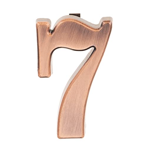 ZHAOQIN Hausnummer 3/4-stellige Hausnummer Türschild Imitat Metallschild Kunststoff Außen Briefkasten Hotel Apartment 0-9 mit Selbstklebendem Aufkleber(7) von ZHAOQIN