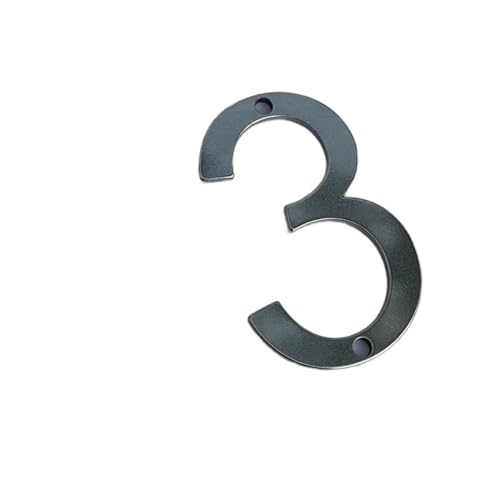 ZHAOQIN Hausnummer 50 mm Edelstahl-Hausnummern mit Schrauben aus Metall, digitales Etikett, Türschild, Türschild, Nummernschilder for Briefkasten-Straßennummern(Number 3) von ZHAOQIN