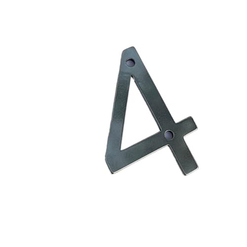 ZHAOQIN Hausnummer 50 mm Edelstahl-Hausnummern mit Schrauben aus Metall, digitales Etikett, Türschild, Türschild, Nummernschilder for Briefkasten-Straßennummern(Number 4) von ZHAOQIN