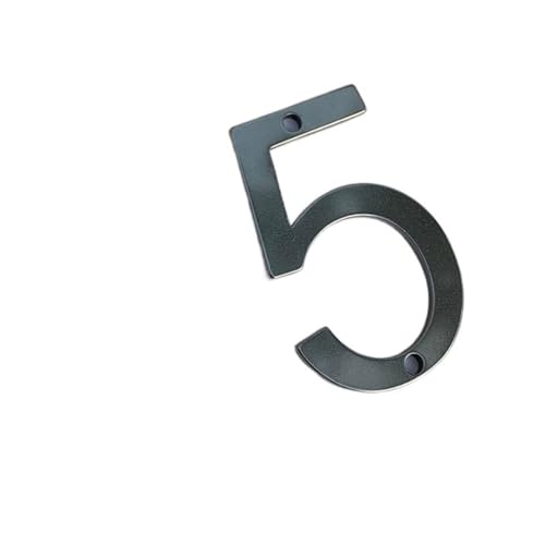 ZHAOQIN Hausnummer 50 mm Edelstahl-Hausnummern mit Schrauben aus Metall, digitales Etikett, Türschild, Türschild, Nummernschilder for Briefkasten-Straßennummern(Number 5) von ZHAOQIN