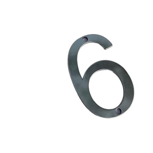 ZHAOQIN Hausnummer 50 mm Edelstahl-Hausnummern mit Schrauben aus Metall, digitales Etikett, Türschild, Türschild, Nummernschilder for Briefkasten-Straßennummern(Number 6) von ZHAOQIN