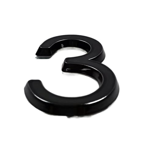 ZHAOQIN Hausnummer 60/76 mm Selbstklebender Hausnummernaufkleber for Wohnungstürschild aus Kunststoff Haustürschild Nummernschilder Briefkasten Straßennummern(3,60mm) von ZHAOQIN