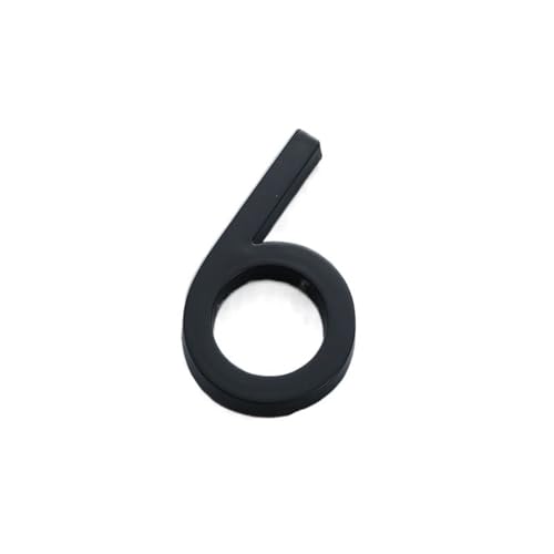 ZHAOQIN Hausnummer 60 mm Selbstklebender Hausnummern-Aufkleber for Wohnungs-Kunststoff-Türschild Haustür-Plakette Nummernschilder Briefkasten-Straßennummern(Number 6) von ZHAOQIN