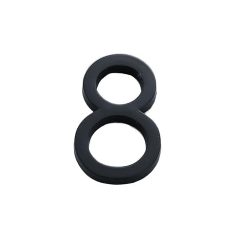 ZHAOQIN Hausnummer 60 mm Selbstklebender Hausnummern-Aufkleber for Wohnungs-Kunststoff-Türschild Haustür-Plakette Nummernschilder Briefkasten-Straßennummern(Number 8) von ZHAOQIN