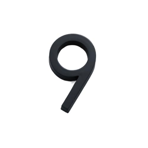 ZHAOQIN Hausnummer 60 mm Selbstklebender Hausnummern-Aufkleber for Wohnungs-Kunststoff-Türschild Haustür-Plakette Nummernschilder Briefkasten-Straßennummern(Number 9) von ZHAOQIN