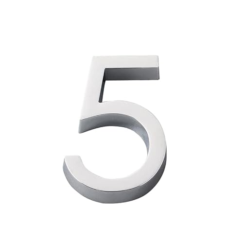 ZHAOQIN Hausnummer Nummer 3D Hausnummer Aufkleber Selbstklebendes Türschild Außen Briefkasten Wohnung Hotelzimmer Adresse Nummer Wohnkultur(5) von ZHAOQIN