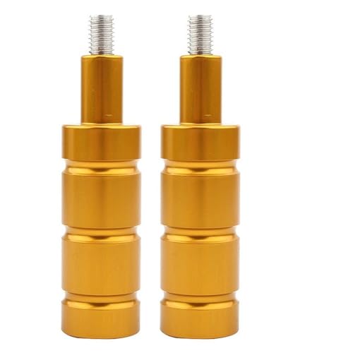 ZHAOQIN Motorrad Scheinwerferhalter 1PAIR-Scheinwerfer-Spot-Licht-Montagehalterungs-Nebel-Lichthalterung M6 & M8. Motorradpfostenstütze Base Mount Bike Motorrad Scheinwerfer(2PC Golden) von ZHAOQIN