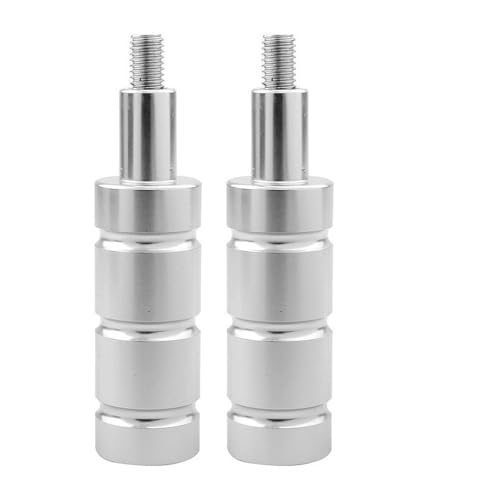 ZHAOQIN Motorrad Scheinwerferhalter 1PAIR-Scheinwerfer-Spot-Licht-Montagehalterungs-Nebel-Lichthalterung M6 & M8. Motorradpfostenstütze Base Mount Bike Motorrad Scheinwerfer(2PC Silver) von ZHAOQIN