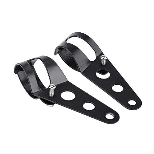 ZHAOQIN Motorrad Scheinwerferhalter Universal Motorrad Scheinwerferhalterung Gabel Ohrhacker Scheinwerferhalter Klemme Einstellbare Motorgabelhalterung 27-36mm 38-48mm Motorrad Scheinwerfer(Black L) von ZHAOQIN