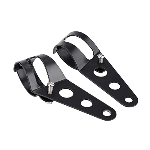 ZHAOQIN Motorrad Scheinwerferhalter Universal Motorrad Scheinwerferhalterung Gabel Ohrhacker Scheinwerferhalter Klemme Einstellbare Motorgabelhalterung 27-36mm 38-48mm Motorrad Scheinwerfer(Black S) von ZHAOQIN