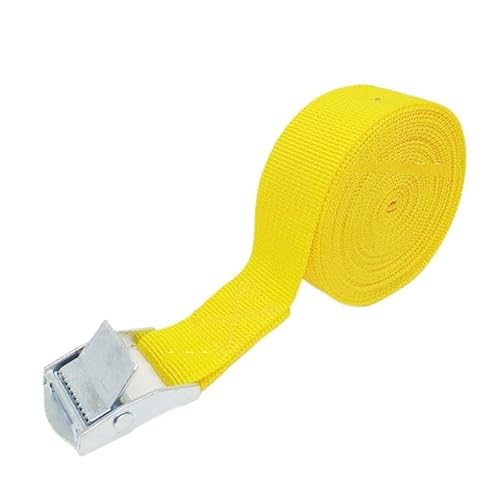 ZHAOQIN Spanngurte 300 cm Ladungsgurte mit Schnallen-Zurrgurt for Motorrad, Auto, Fahrrad, Metall-Abschleppseil, Starke Ratschengurte, Befestigungsgurt Spanngurte Mit Ratsche(1x Yellow) von ZHAOQIN