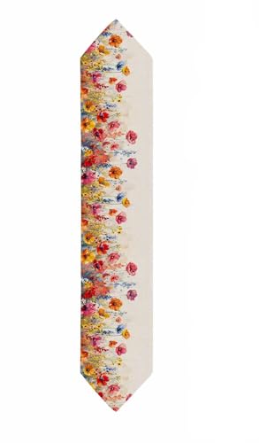 ZHAOQIN Tischläufer Modern Blumen- und Pflanzenblätter, Heimdekoration, Tischläufer, Hochzeitsdekoration, Tischdecke, Küchentischläufer(33 x 304cm) von ZHAOQIN