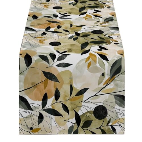ZHAOQIN Tischläufer Modern Bunte Tischläufer for Esstischdekoration und Zubehör Blätter Läufer Dekor Party Elegante Esszimmerdekorationen Partys(1529(3),150-33cm 59-13inch) von ZHAOQIN