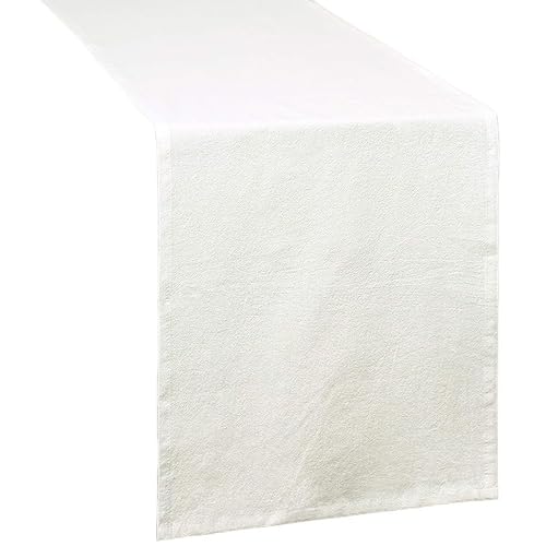 ZHAOQIN Tischläufer Modern Einfarbiger Tischläufer aus Baumwolle for Veranstaltungen, Partys, einfaches, Elegantes Tischset aus Stoffdekor for den Urlaub, Hochzeit, Weihnachten(30x220 1pcs) von ZHAOQIN