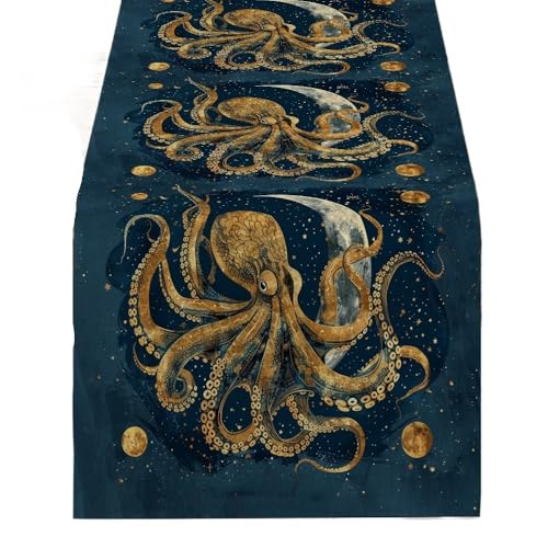 ZHAOQIN Tischläufer Modern Läufer for Party Moon Esstisch Dekorationen Dekoration Zubehör & Läufer Dekor Elegante Partys Zimmer(1533(4),180-33cm 70-13inch) von ZHAOQIN