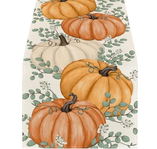 ZHAOQIN Tischläufer Modern Tischläufer, saisonale Herbst-Erntedank-Kommode, Schal, Tischdekoration, Party, Esstischdekoration(03,200x33cm 78.7x13inch) von ZHAOQIN