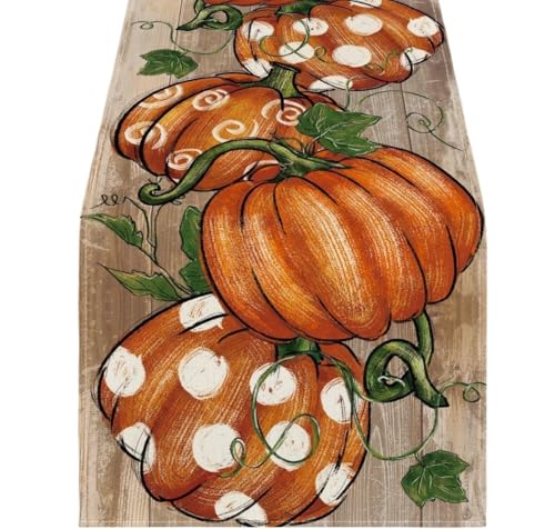 ZHAOQIN Tischläufer Modern Tischläufer, saisonale Herbst-Erntedank-Kommode, Schal, Tischdekoration, Party, Esstischdekoration(04,200x33cm 78.7x13inch) von ZHAOQIN