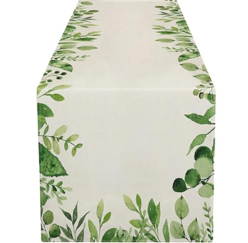 ZHAOQIN Tischläufer Modern Tischläufer aus Leinen mit Blumenmuster, Thanksgiving-Hochzeitstischdekoration for Küchendekor, Home-Party-Tischläufer, Kaffeetischdekoration(H,180x33cm 70x13inch) von ZHAOQIN