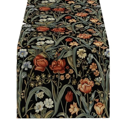 ZHAOQIN Tischläufer Modern Tulip Elegante Tischläufer for Esstisch Bedruckte Dekorationsaccessoires & Läufer Dekor Party Esszimmer Dekorationen Partys(1521(3),200-33cm 78-13inch) von ZHAOQIN