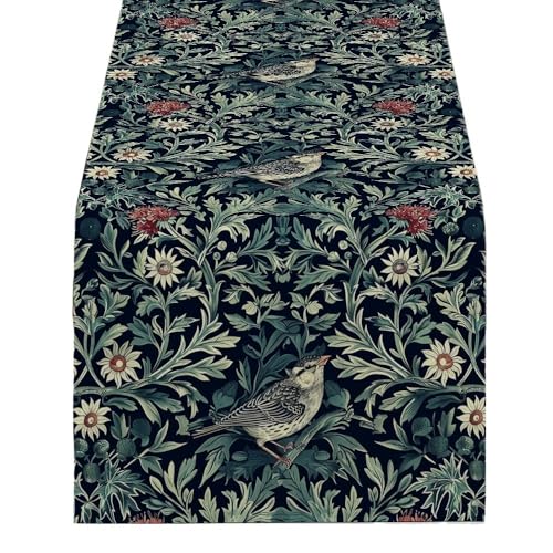 ZHAOQIN Tischläufer Modern Vogel-Tischläufer for Esstischdekoration und Zubehör, bedruckter Läufer, Dekor, Party, Esszimmerdekoration, Partyzimmer(1518(2),180-33cm 70-13inch) von ZHAOQIN