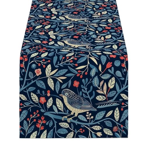 ZHAOQIN Tischläufer Modern Vogel-Tischläufer for Esstischdekoration und Zubehör, bedruckter Läufer, Dekor, Party, Esszimmerdekoration, Partyzimmer(1518(4),180-33cm 70-13inch) von ZHAOQIN