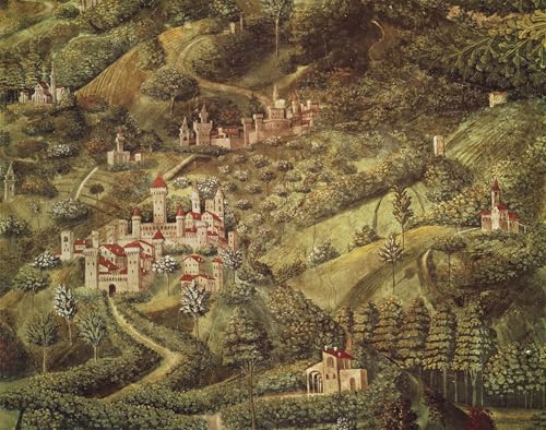 ZHAOSHAN Bekannt Kunst Poster Leinwand Tier Bild Die Reise des Königs der Heiligen Drei Könige nach Bethlehem von Benozzo Di Lese Di Sandro Gozzoli klassischer Kunstdruck für Wanddekoration 60x90cm von ZHAOSHAN