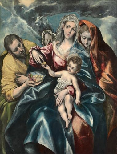 ZHAOSHAN Bekannt Kunst Poster Leinwand Tier Bild Die heilige Familie mit maria magdalena von el greco klassischer Kunstdruck für Wanddekoration 60x90cm von ZHAOSHAN